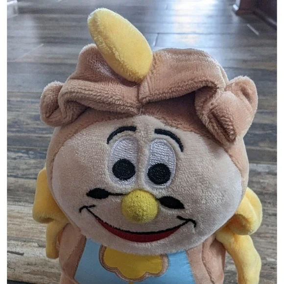 Beauty and the Beast Cogsworth Plush Disney Store 6" Rare Bead Bottom Clock Face - Picture 8 of 15